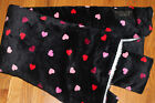 Victoria s Victoria Secret Black Pink Love Heart Fleece Sherpa Blanket 50 X 60