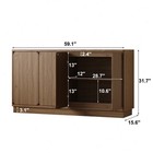 59  Modern Sideboard Buffet Cabinet 4 Door Storage Credenza Adjustable Shelves