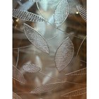 Glass Etched Vase Bohemia Czech Republic Leaf Design 6 5  Elegant Home Decor