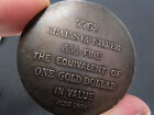 Rare 1896 Silver Bryan Dollar  Hk-1010  Jaccard  Uniface  Plain Edge  Au