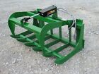 48  Root Grapple Bucket And 42  Long Pallet Forks Attachment -john Deere 400 500