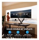 Dual Monitor Stand For 13      40     Premium Dual Monitor Mount With Usb  Hnds7