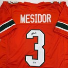 Autographed signed Akheem Mesidor Miami Orange College Jersey Beckett Bas Coa