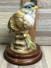 Andrea By Sadek Goldfinch Figurine Wood Stand Porcelain  6350 Bird