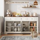 Sideboard Buffet Cabinet With Storage 63  Kitchen Cabinet With 3 Drawers