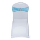 100 Blue Spandex Stretch Chair Sashes Bow With Slider Buckle Wedding Party D  cor