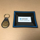 Vtg Chrysler Corporation Belvidere Assembly Glass Tray  Key Fob  Plymouth Dodge