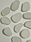 Ne England White Sea Glass Lot  Genuine Surf Tumbled  15 Thick Pieces    3