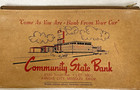 Vintage Community State Bank Missouri Brown Vinyl Money Bag Working Zipper