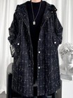 Men Coat New Hooded Trench Autumn Long Loose Jacket Wool Blend Winter Outerwear
