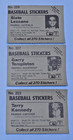 San Diego Padres Lot Of  3  1983 Fleer Baseball Stickers  223 227 229
