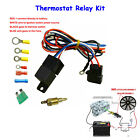 Thermostat Relay Kits Electric Radiator Cooling Fan Temp Control Switch Dc 12v