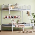 Bunk Beds Heavy Duty Twin Over Full W stairs Guardrail Underbed Storage 3color