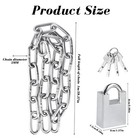 Qbxmy7 40 Inch 1 Meter Stainless Steel Security Chain Lock 40 Inch  Silver 