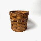 Amish Handwoven Oak Utensil Holder Basket Kitchen Counter Organizer Farmhouse