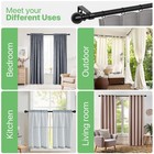 Curtain Rods For Windows 28 To 48 Inch  5 8 Inch Black Curtain Rod Set