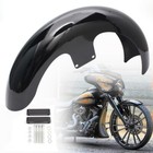 21  Wrap Gloss Black Front Fender For Harley Touring Electra Road Glide Baggers
