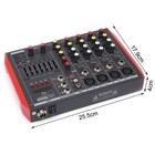 6 Channel Mixing Console Sound Live Studio Audio Mixer Usb Portable Bluetooth
