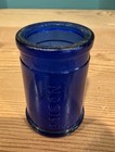 Antique Wyeth Cobalt Blue Glass Poison Cylinder Bottle Embossed