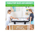 Gosports Tabletop Veneer Air Hockey Table Pucks Pushers Scoreboard Electronic