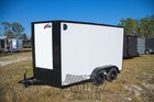New 2027 7x12 7 X 12 V-nosed Enclosed Cargo Motorcycle Trailer Ramp