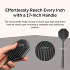 Silicone Back Scrubber With Long Handle - Octagon Body Brush For Shower  Bath  A