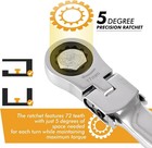 Vevor Flex-head Ratcheting Wrench Set Combination Wrench Set 12-piece Metric