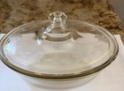 Vintage 1920   s Pyrex Oval Covered 1 Quart Casserole Dish With Etched Lid
