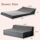 Folding Sofa Bed  Sleeper Chair And Futon Couch  Convertible Queen Dark Gray