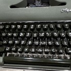 1955 Olympia Sm3 Portable Typewriter Olive Green W  Original Case West Germany