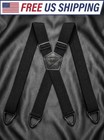 Heavy Duty Mens Suspenders Elastic Trouser Braces 3   4 Clip Hook Belt Available