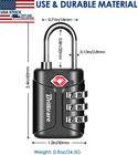 4 Pack Tsa Approved Luggage Locks  Combination Travel Padlock 3-digit Waterproof