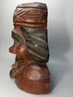 Vtg African Hemba Tribal Carved Wood Sculpture Bust Artifact Unusual Statement