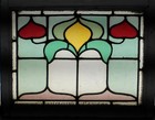 Pretty Scene Old English Leaded Stained Glass Window 22 1 4 x 17 1 4 