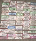 Large Lot Of 150 Original Jukebox 45 Record Title Strips  p125