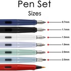 Calligraphy Fountain Pen Set- 7 With Different Nibs And 40 Ink Cartridges For   