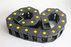 2x R55 25x50mm Black Cable Drag Chain Wire Carrier 1m Long For Cnc 3d Printer