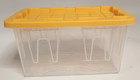 Lowe s Teeny Tote In Clear With Yellow Lids  Lot Of 40