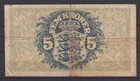 W1343  Denmark  folded  5 Kroner Dolmen Banknote H-serie 1942