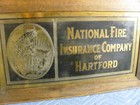 National Fire Insurance Of Hartford Sign Antique Brass  C 1900