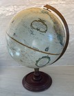 Vintage Replogle 12    World Classic Series Globe Raised Relief Wood Base Usa