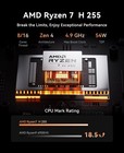 Acemagic 8k Mini Pc Amd 7 H255  8c 16t  Up To 4 9ghz  16gb Lpddr5 512gb Ssd Wifi