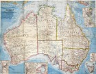 1963-9 September Vintage Original Map Australia National Geographic  543 