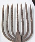 Vintage  Fish  Eel Spear Gig  Hand Forged Iron 7 Barbs   Early Long Island