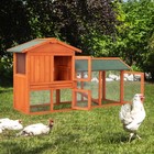 Outdoor Wood Chicken Coop House Poultry Hutch Pet Cage With Nesting Box Yard