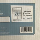 Maco Laser ink Jet White Shipping Address 5000 Labels 1    X 4    Ml-2000b 250 sheet
