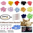 Joyjuly 100pcs Cat Nail Caps Kitten Caps Cat Caps Cat Nail Covers With