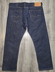 Levis 501 Original Fit Dark Blue Jeans Straight Leg Button Fly Men s Size 40x30 