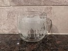 Vintage Nestle Nescafe World Globe Frosted Glass Coffee Mugs Cups - Set Of 4