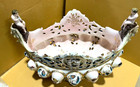 Antique Vintage Italian Capodimonte Cherub Porcelian Fruit Bowl Italy 243